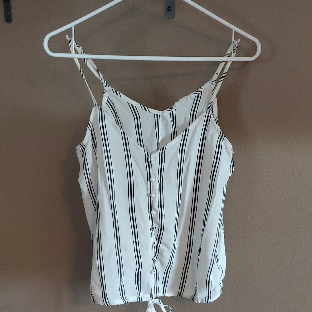 Striped Black and White Women's Top